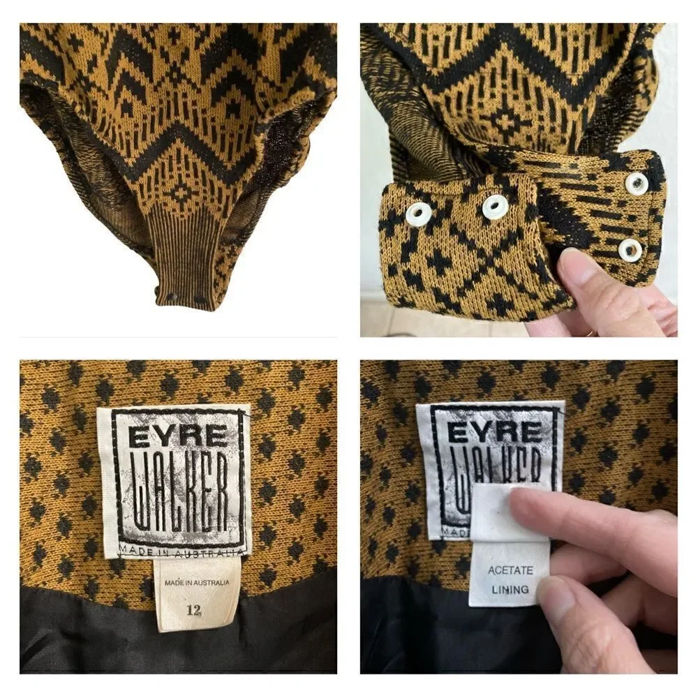 Vintage EYRE Walker Boho tassel sweater bodysuit‎ set Size M* long sleeve READ